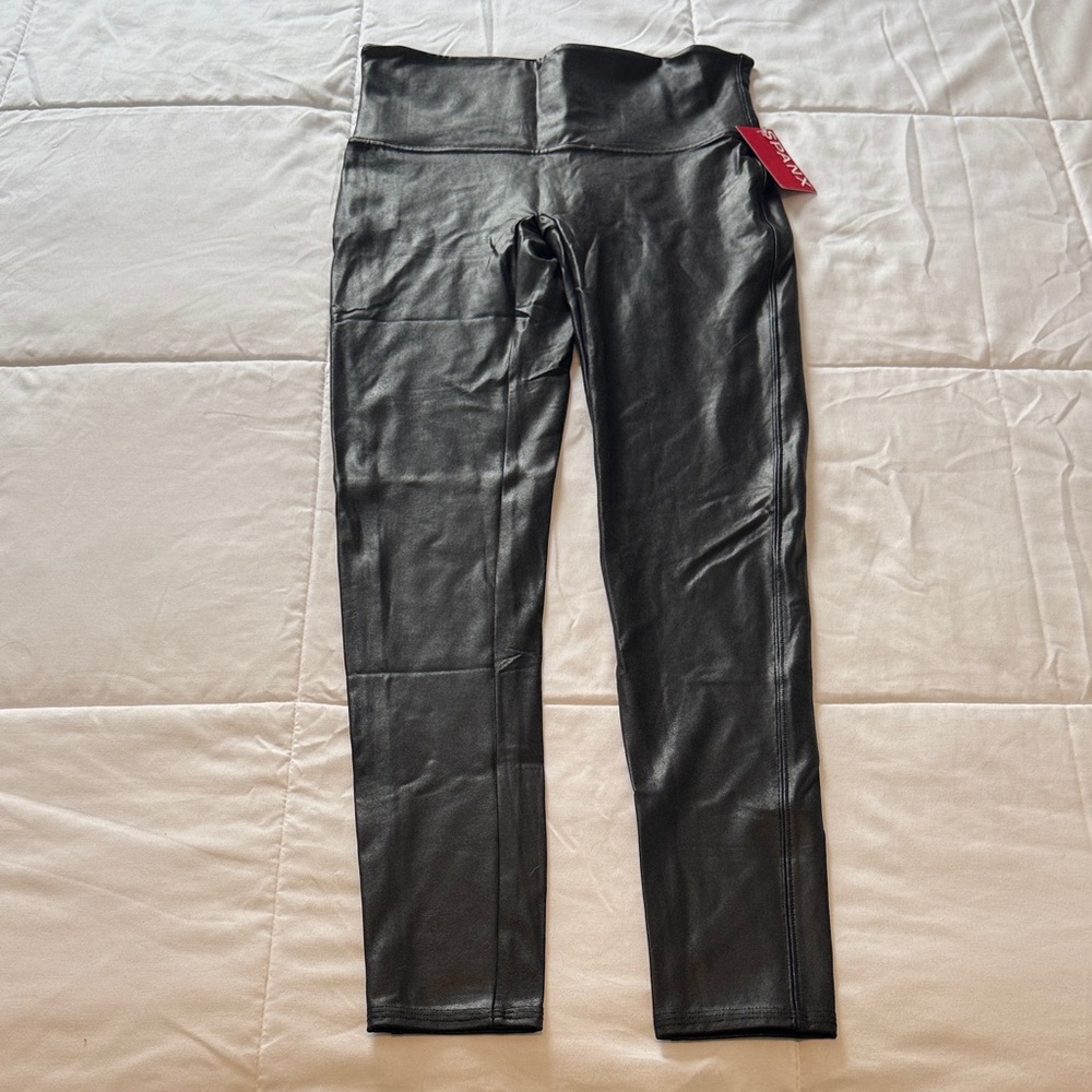 SPANX Faux Leather Black Leggings